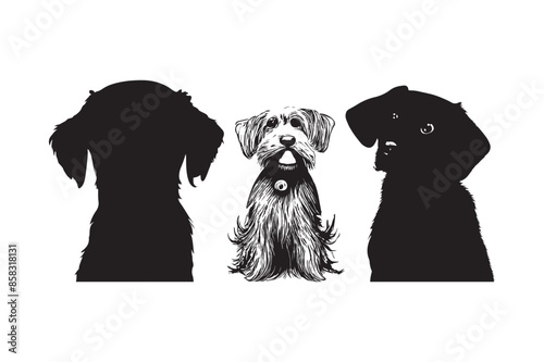 dog silhouette vector. Art & Illustration