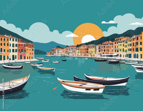 Portofino backgraund lending page website card