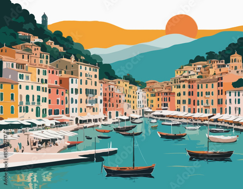 Portofino backgraund lending page website card