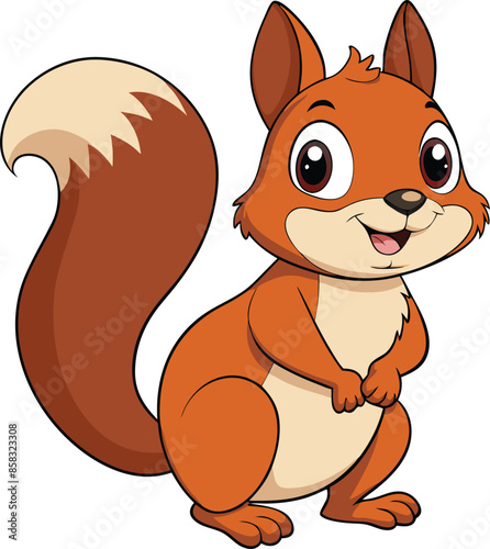 Squirrel vector template illustration