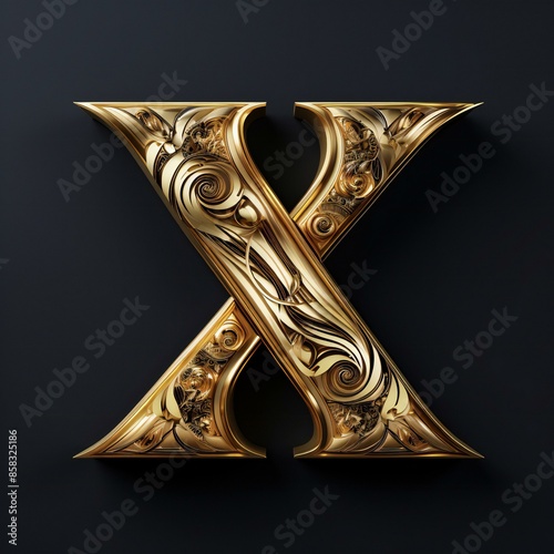 luxury 3d letter logo of letter X