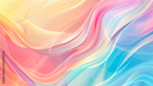 Wallpaper Mural Colorful rainbow color fabric textile gradient multicolored background, abstract wave lgbtq pride colorful pastel art. Torontodigital.ca