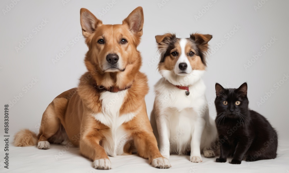 Three Dogs and a Cat Three Dogs and a Cat