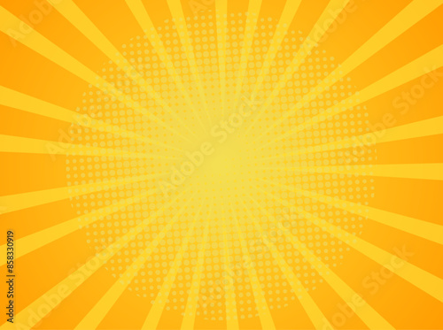 yellow speed radial lines,retro background