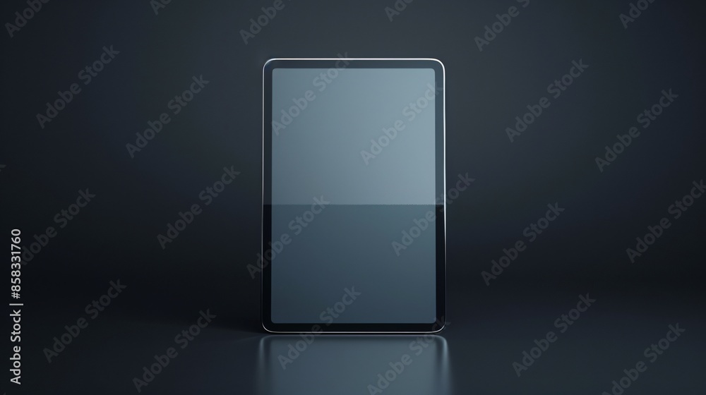 Sleek modern tablet device with a minimalist design, set against a dark background. Ideal for technology and digital gadget concepts. Sleek modern tablet device with a minimalist design, set against a dark background. Ideal for technology and digital gadget concepts.
