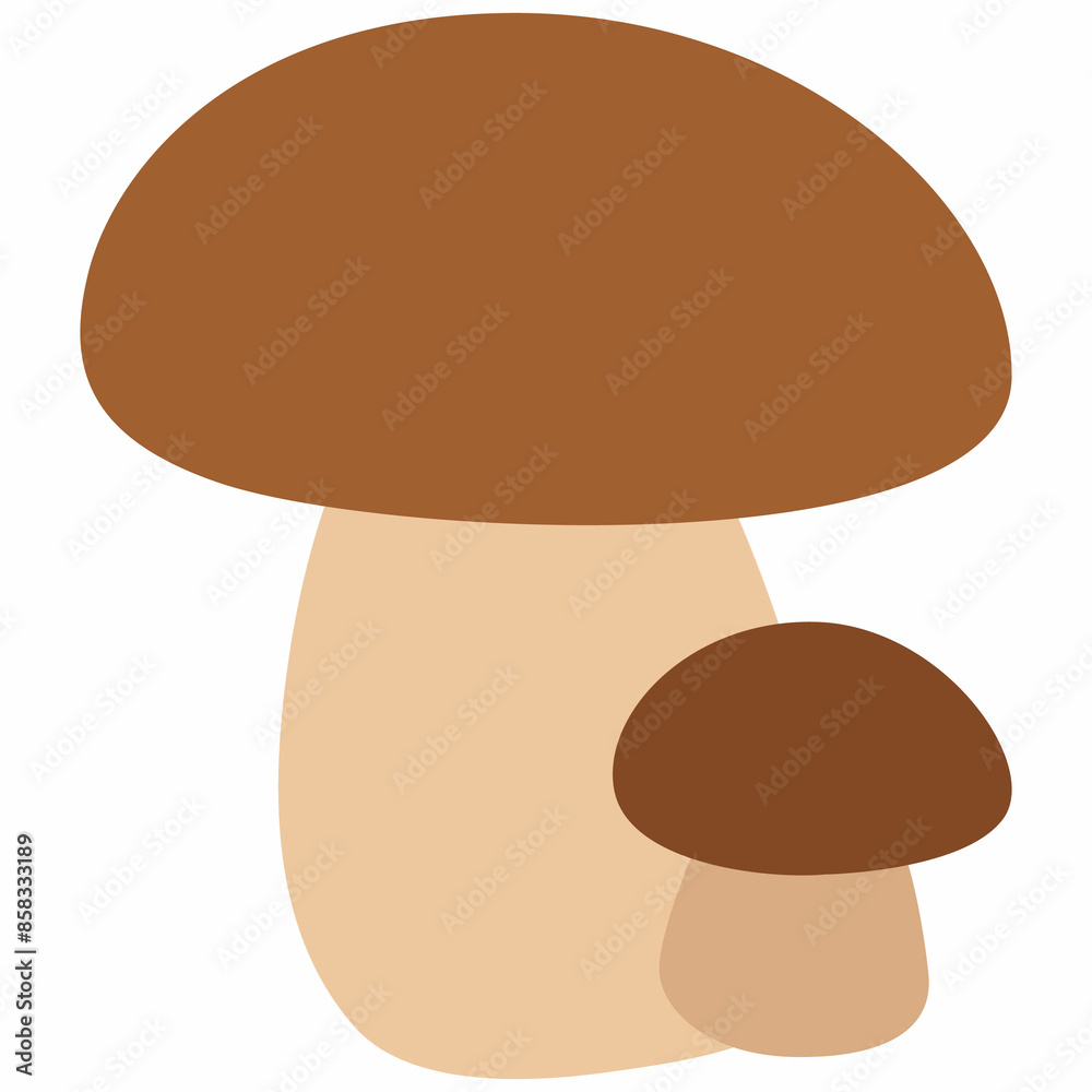 Large and small forest mushroom design for banners and menus. Large and small forest mushroom design for banners and menus.