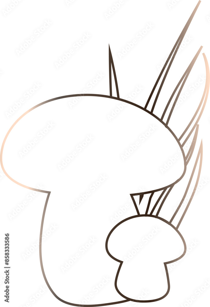 Mushrooms in the grass doodle design for banners and menus. Mushrooms in the grass doodle design for banners and menus.