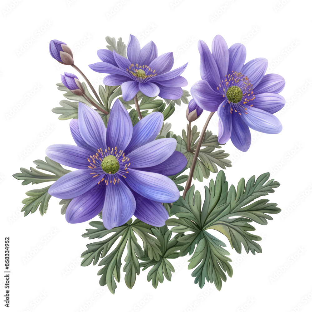 Obraz premium Bouquet of flowers isolated on a white background