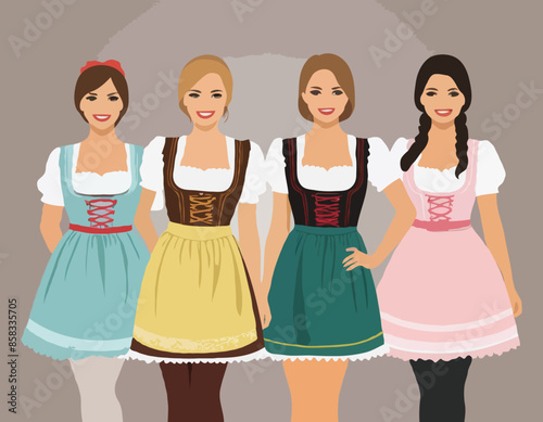 Germany dirndl traditional