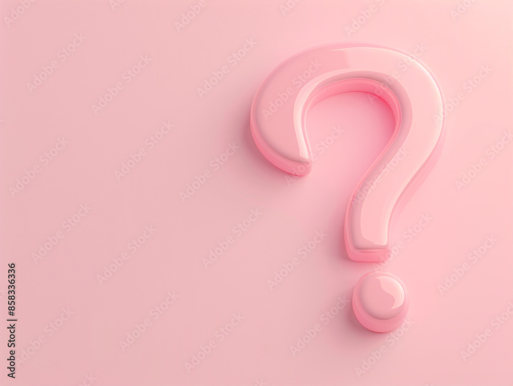 a pink question mark on a pink surface a pink question mark on a pink surface