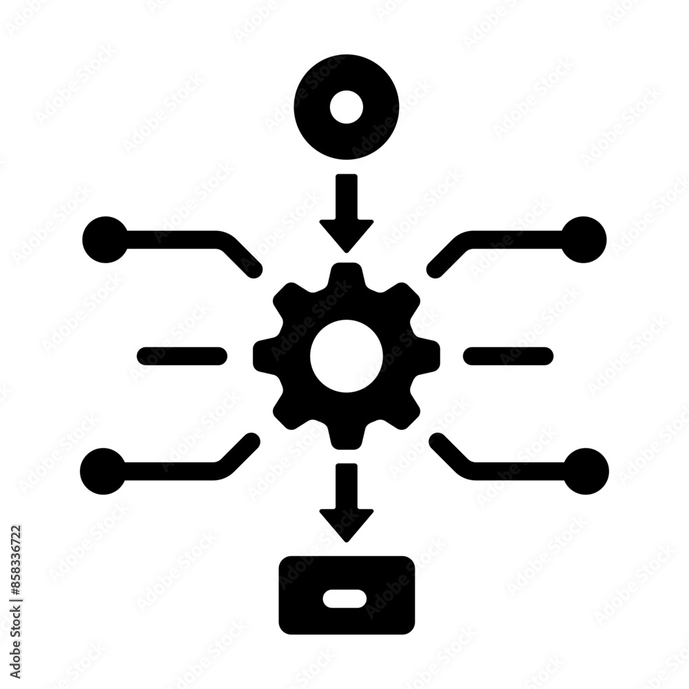 A customizable solid icon of inference 
