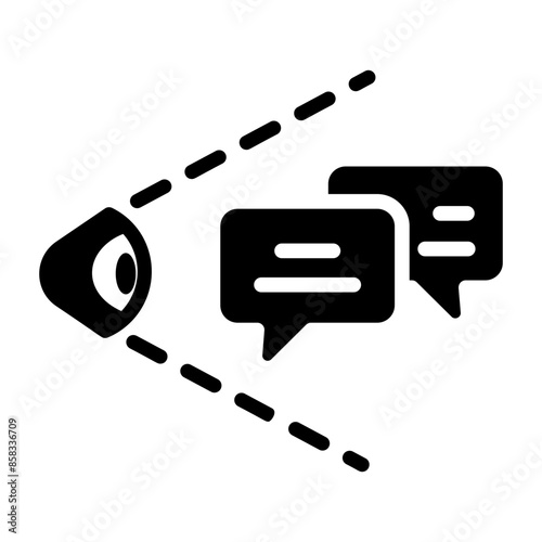 Easy to use solid icon of visionary 