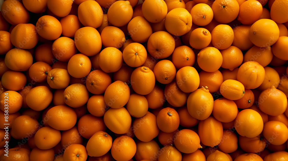 The close-up shows fresh tangerines packed tightly together, covering the frame and emphasizing their bright color and juicy freshness, making them look delectably appetizing.
The close-up shows fresh tangerines packed tightly together, covering the frame and emphasizing their bright color and juicy freshness, making them look delectably appetizing.