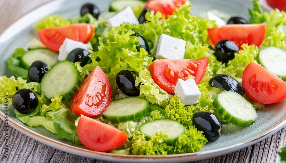 Fresh mixed vegetables salad. Selective focus Fresh mixed vegetables salad. Selective focus