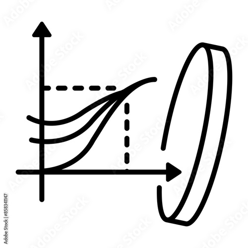 A line style icon of squeeze theorem