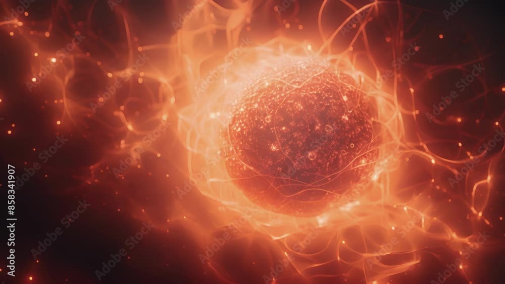 A timelapse animation capturing the fusion of a cells nucleus with the eggs initiating the formation of a new life.