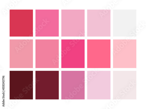 pastel palette color set include fifteen colors for modern minimalist design. sakura flowers or cherry blossom theme