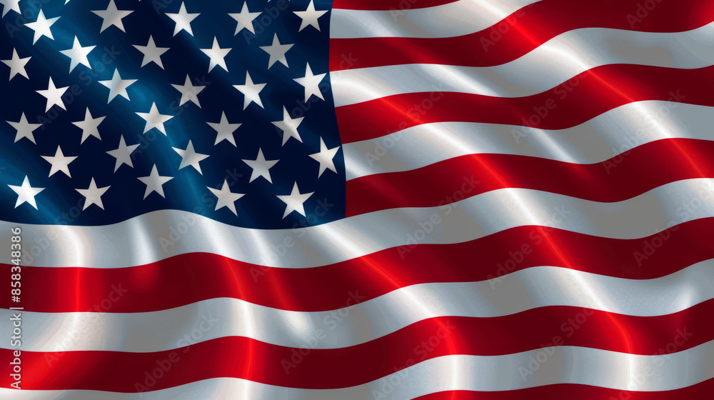 American flag waving with space for your message. American flag waving with space for your message.