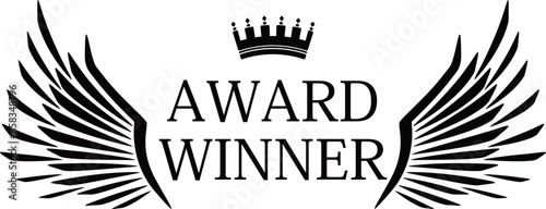 羽のエンブレム　ブラック