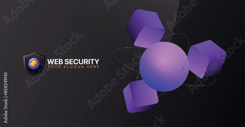 Web Security logotype, Cyber security logo, Security logo, Website logo, secure, Bounty, Modern logo, simplicity, design, logodesign, Shield