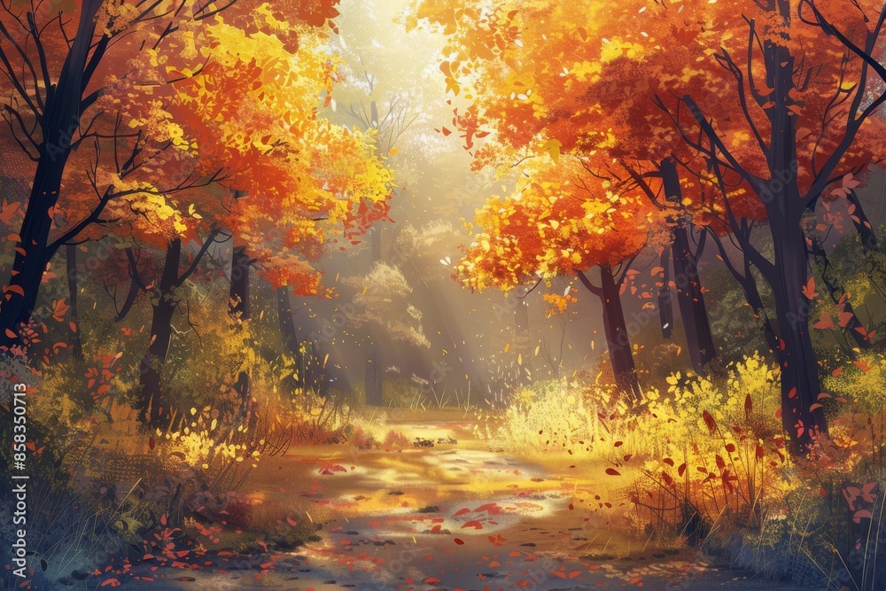 Autumnal Forest Path