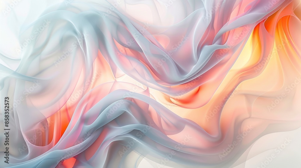Abstract Fabric Flow in Blue, Pink and Orange Abstract Fabric Flow in Blue, Pink and Orange