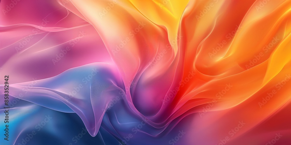 Vibrant Flowing Fabric Background. A stunning display of colorful, abstract fabric waves creating a dynamic and vivid visual. For backgrounds, creative design projects, and artistic presentations Vibrant Flowing Fabric Background. A stunning display of colorful, abstract fabric waves creating a dynamic and vivid visual. For backgrounds, creative design projects, and artistic presentations