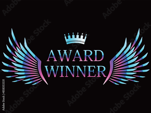 羽のエンブレム　ネオンカラー