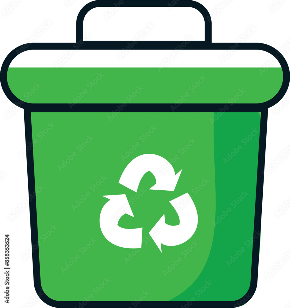 Eco Green litter bin illustration vector Eco Green litter bin illustration vector