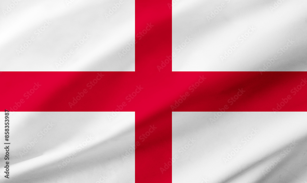 England flag background with waving fabric texture England flag background with waving fabric texture