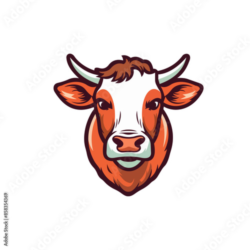 cow mascot logo design vector with modern illustration concept style for badge, emblem and tshirt printing. cow chef illustration.