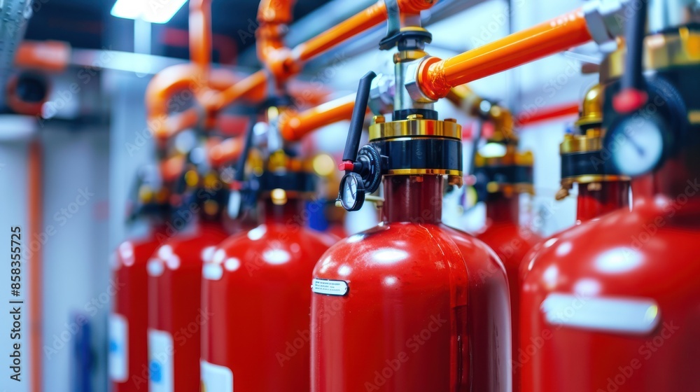 Powerful industrial fire extinguishing system 