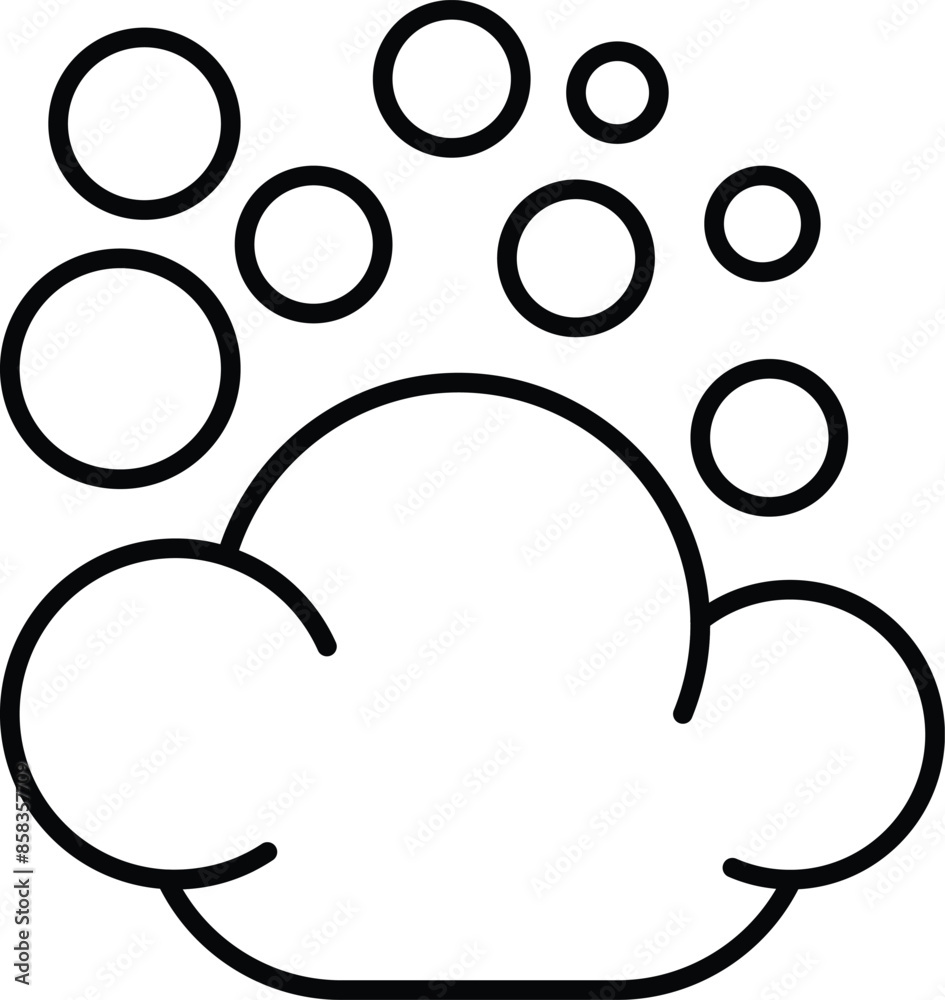 Foam Pictogram for Infographics, Books, Banners, Web Sites, Apps. Editable stroke Foam Pictogram for Infographics, Books, Banners, Web Sites, Apps. Editable stroke