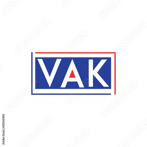Monogram VAK Logo Icon, Unique vak Logo 