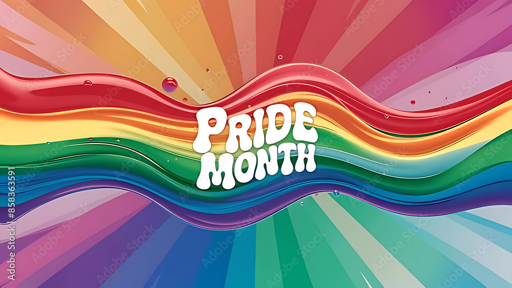Pride month lgbt gay flag rainbow background lgbtq day poster. Month ...