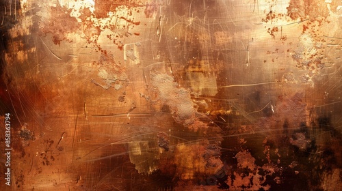 Abstract brushed copper surface texture photo
