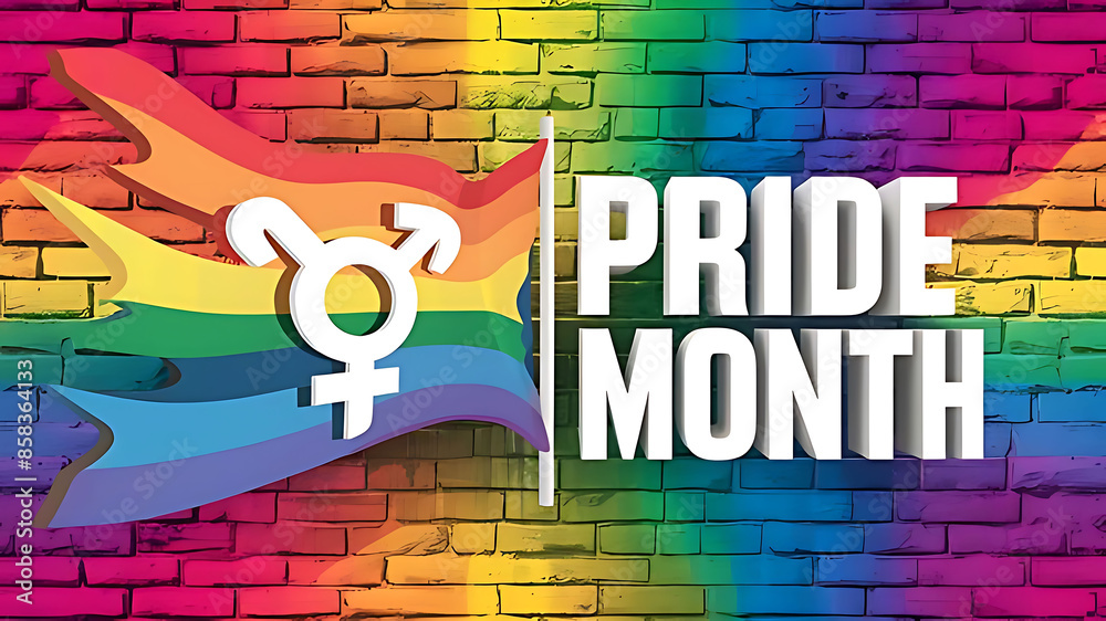 Pride month lgbt gay flag rainbow background lgbtq day poster. Month ...