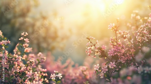 Spring natural backdrop with room for text