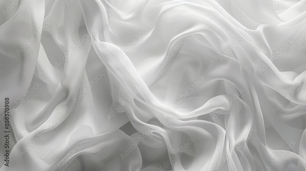 Abstract white fabric texture background with soft waves Abstract white fabric texture background with soft waves