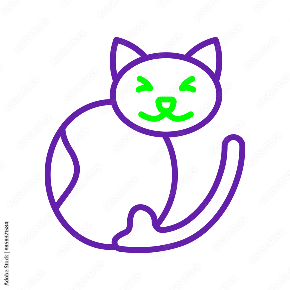 Fototapeta premium Cute Cat Dual Tone