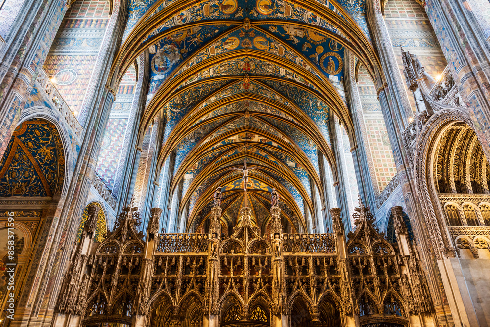 Plafond richement peint et coloré de la Cathédrale Sainte-Cécile d’Albi Plafond richement peint et coloré de la Cathédrale Sainte-Cécile d’Albi