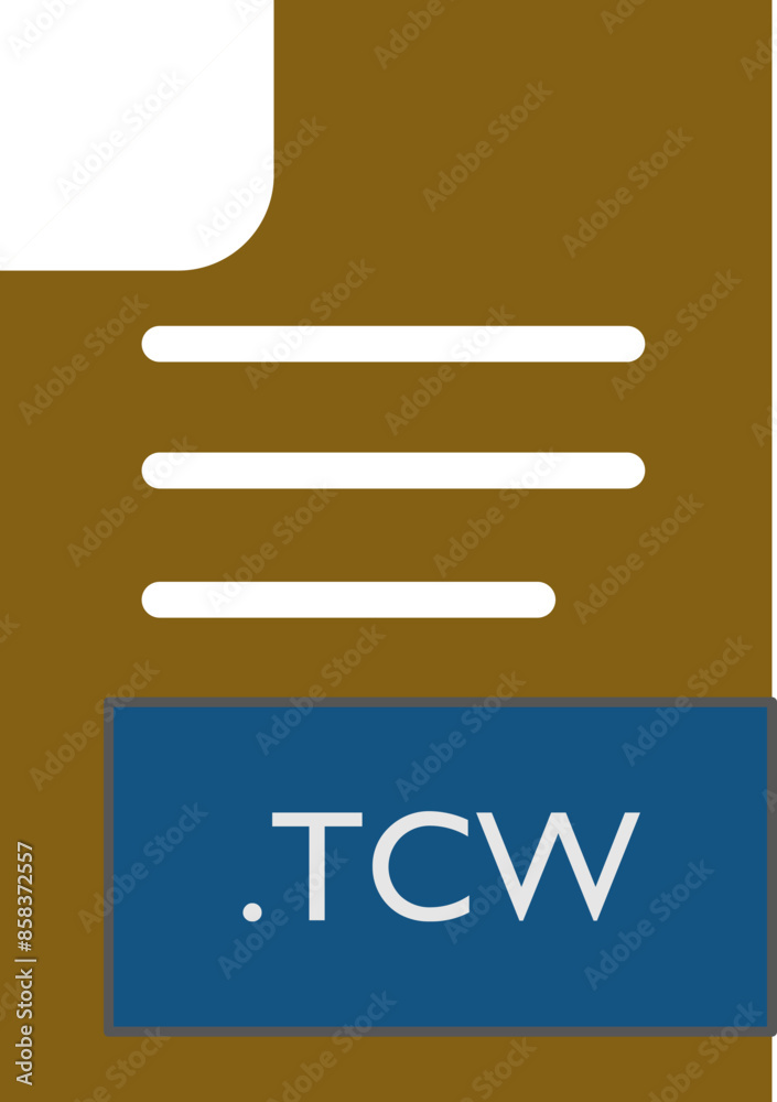 TCW File format Icon outline and fill TCW File format Icon outline and fill