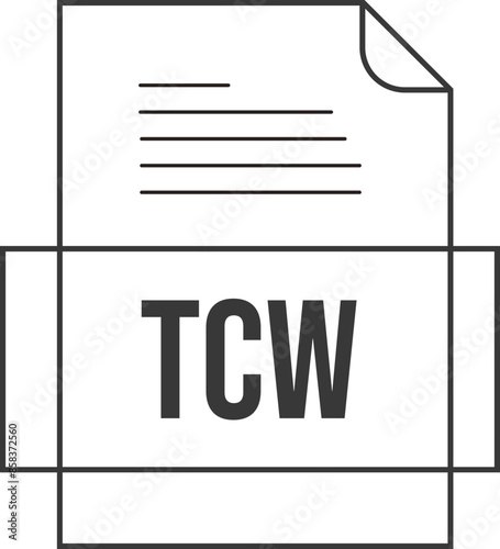 TCW File Icon Crisp Thick outline sharp corners