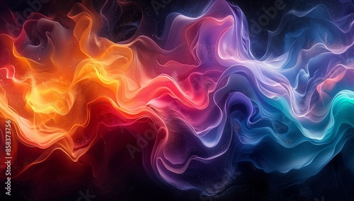 Vibrant Abstract Smoke Art with Colorful Swirls is a lively creation full of fantasylike swirls