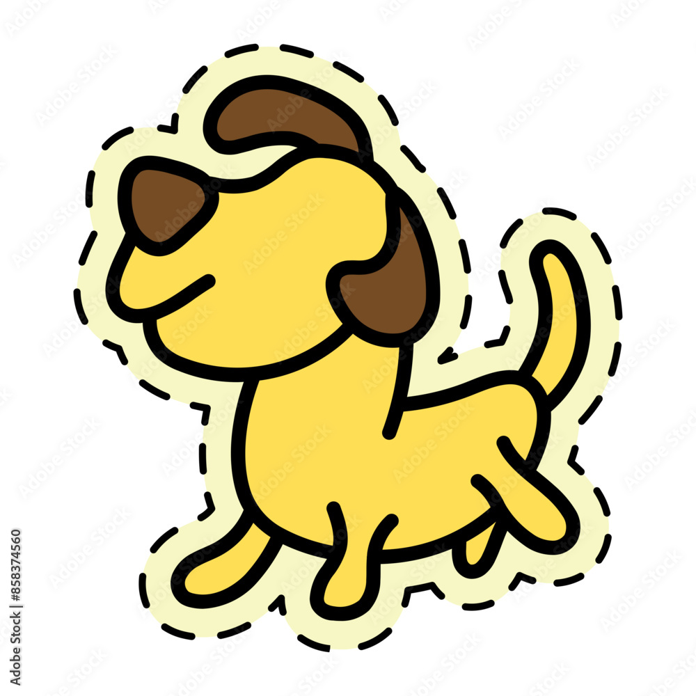 Fototapeta premium Cute Dog Sticker