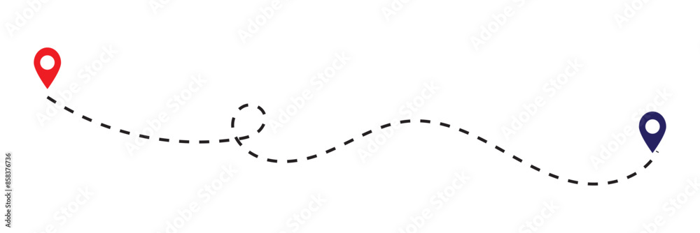Distance solid icon, navigation and route, map pointer vector graphics. Distance solid icon, navigation and route, map pointer vector graphics.