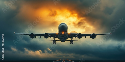 Golden Hour Tranquility: High Altitude Aviation