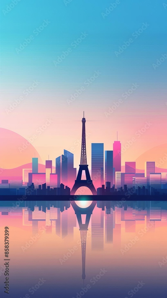 Night view of the Eiffel Tower in Paris, France. Night view of the Eiffel Tower in Paris, France.