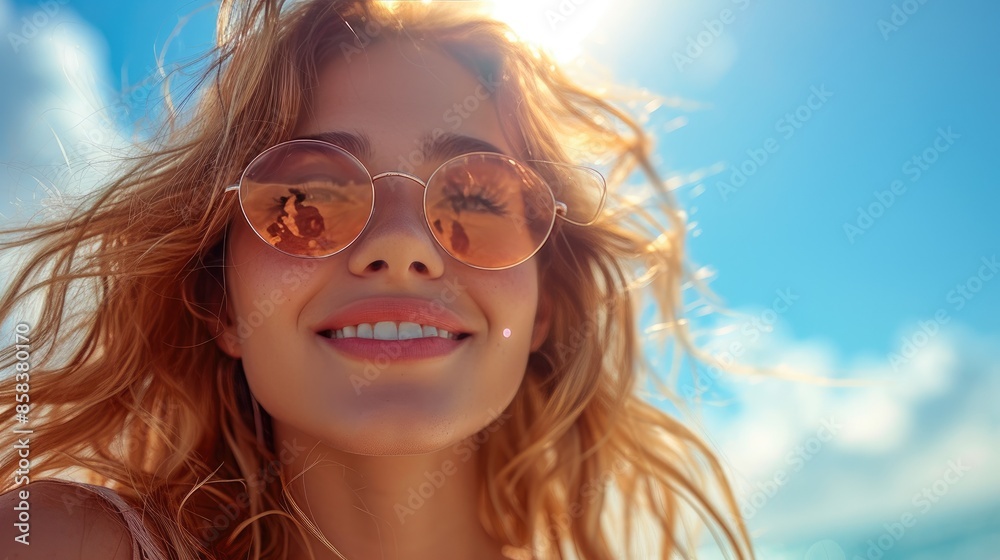 Summer Serenity: Woman Surrounded by Fields and Sunshine Summer Serenity: Woman Surrounded by Fields and Sunshine