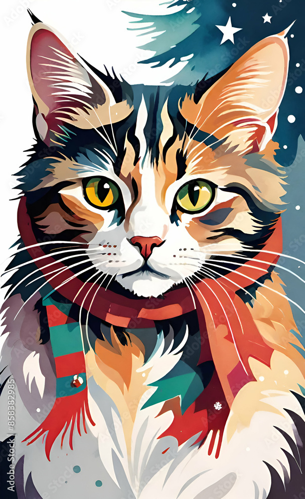 Christmas cat Christmas cat